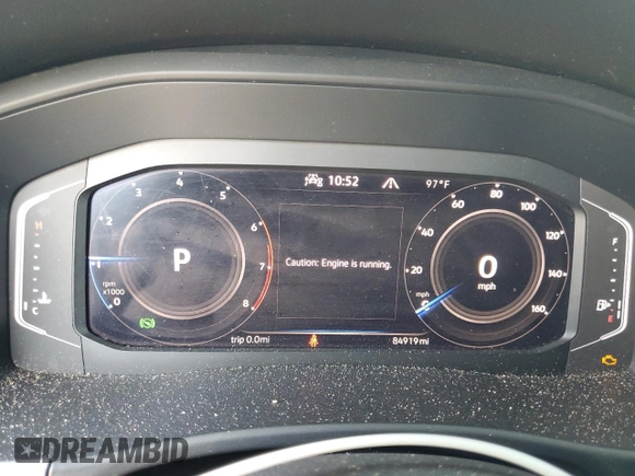 2022 Volkswagen Atlas SE with VIN 1V2HE2CA5NC212448, listed as a Copart auction lot 60375345 with 84,919 mi miles and Salvage title. Bid and sale history available at DreamBid. Image 9.