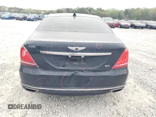2018 Genesis G90 Ultimate with VIN KMHG54JH6JU040553, listed as a Copart auction lot 50723175 with 86,334 mi miles and Salvage Title. Bid and sale history available at carsss.com. Image 6.