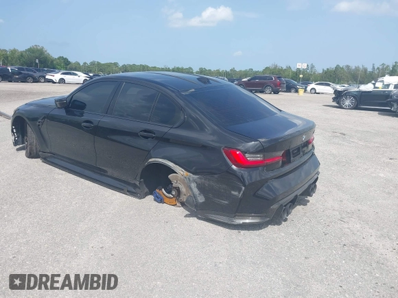 2024 BMW M3 Competition with VIN WBS33AY0XRFS35085, listed as a IAAI auction lot 42353608 with 6,991 mi miles and . Bid and sale history available at DreamBid. Image 3.