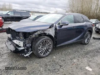 2024 Lexus RX with VIN JTJCJMGAXR2010985, listed as a Copart auction lot 49865345 with 2,840 mi miles and Salvage Title. Bid and sale history available at carsss.com. Image 1.