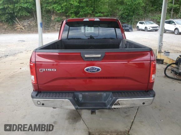 2015 Ford F-150 XL with VIN 1FTEW1CP3FFA62176, listed as a Copart auction lot 55364185 with 129,519 mi miles and Salvage title. Bid and sale history available at DreamBid. Image 6.