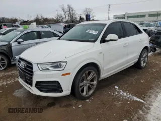2018 Audi Q3 Premium with VIN WA1ECCFS5JR022512, listed as a Copart auction lot 86255774 with 100,555 mi miles and Salvage Title. Bid and sale history available at carsss.com. Image 1.