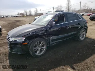 2018 Audi Q3 Premium Plus with VIN WA1JCCFS5JR028390, listed as a Copart auction lot 53043615 with 47,813 mi miles and Salvage Title. Bid and sale history available at carsss.com. Image 1.