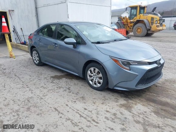 2020 Toyota Corolla LE with VIN JTDEPRAEXLJ001297, listed as a IAAI auction lot 41880882 with 76,407 mi miles. Bid and sale history available at carsss.com. Image 1.