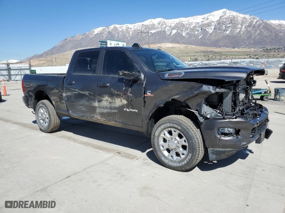 2024 Ram 2500 Laramie with VIN 3C6UR5FL3RG366802, listed as a Copart auction lot 50763605 with 14,999 mi miles and Salvage Title. Bid and sale history available at carsss.com. Image 4.