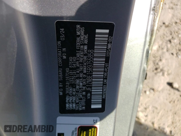 2024 Toyota 86 Premium z VIN JF1ZNBE15R9755858, wystawiony jako Copart lot #55677285 z przebiegiem 4 291 mil mil oraz Szkoda całkowita • Salvage title. Historia ofert i sprzedaży dostępna na DreamBid. Obrazek 13.