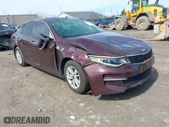 2018 Kia Optima LX with VIN 5XXGT4L33JG207050, listed as a IAAI auction lot 41857645 with 143,707 mi miles and . Bid and sale history available at DreamBid. Image 1.
