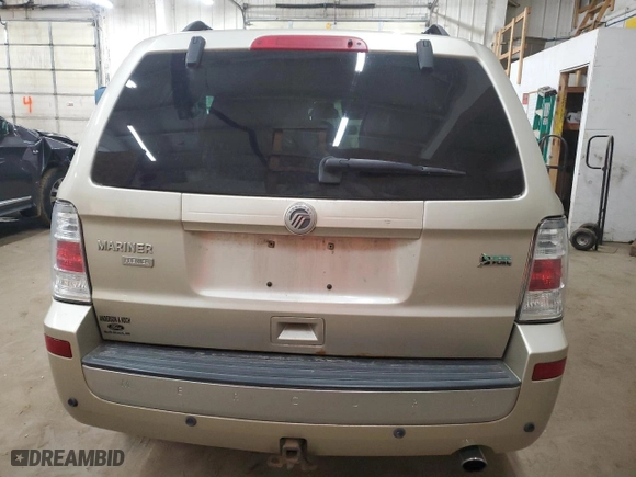 2010 Mercury Mariner Premier with VIN 4M2CN9HG8AKJ09102, listed as a Copart auction lot 51755325 with 187,163 mi miles and Salvage Title. Bid and sale history available at carsss.com. Image 6.