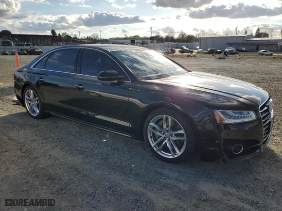 2016 Audi A8 L 4.0T Sport with VIN WAU43AFD3GN010024, listed as a Copart auction lot 47656285 with 88,264 mi miles and Salvage Title. Bid and sale history available at carsss.com. Image 4.