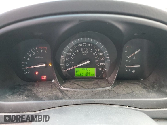 2008 Kia Spectra EX with VIN KNAFE121585527082, listed as a Copart auction lot 69188664 with 201,871 mi miles and Salvage Title. Bid and sale history available at carsss.com. Image 9.