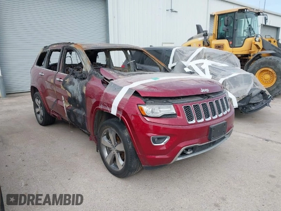 2014 Jeep Grand Cherokee Overland with VIN 1C4RJECG0EC500692, listed as a IAAI auction lot 41771102 with 1 mi miles. Bid and sale history available at carsss.com. Image 1.