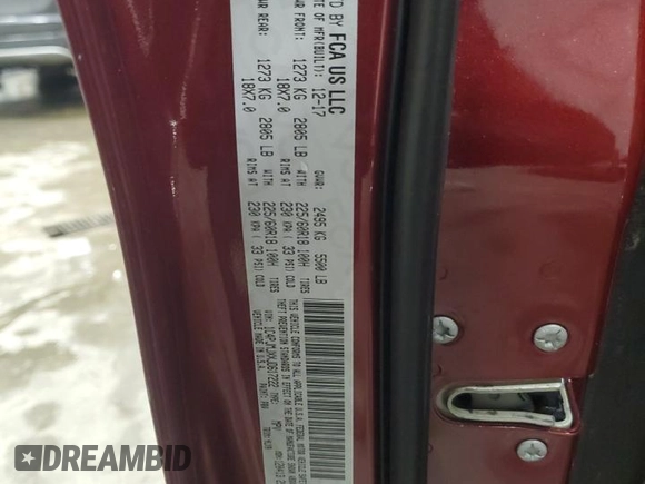 2018 Jeep Cherokee Overland with VIN 1C4PJMJXXJD617222, listed as a Copart auction lot 52100155 with 110,771 mi miles and Clean title. Bid and sale history available at DreamBid. Image 14.