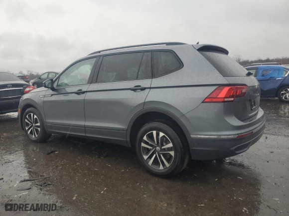 2024 Volkswagen Tiguan S with VIN 3VVFB7AX0RM051356, listed as a Copart auction lot 43218935 with 13,201 mi miles and Salvage Title. Bid and sale history available at carsss.com. Image 2.