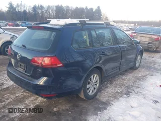 2017 Volkswagen Golf SportWagen S with VIN 3VWC17AU0HM502498, listed as a IAAI auction lot 41326696 with 158,663 mi miles. Bid and sale history available at carsss.com. Image 4.