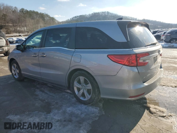 2019 Honda Odyssey EX with VIN 5FNRL6H59KB074264, listed as a Copart auction lot 87653495 with 104,422 mi miles and Salvage Title. Bid and sale history available at carsss.com. Image 2.