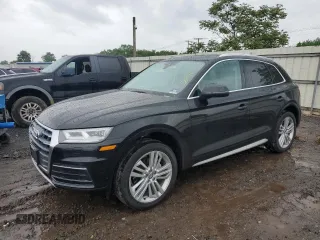 2018 Audi Q5 Premium Plus with VIN WA1BNAFY3J2236395, listed as a Copart auction lot 56918705 with 82,741 mi miles and Salvage title. Bid and sale history available at DreamBid. Image 1.