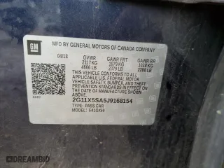 2018 Chevrolet Impala LS with VIN 2G11X5SA5J9168154, listed as a Copart auction lot 49161144 with 0 mi miles and Non Repairable. Bid and sale history available at carsss.com. Image 12.