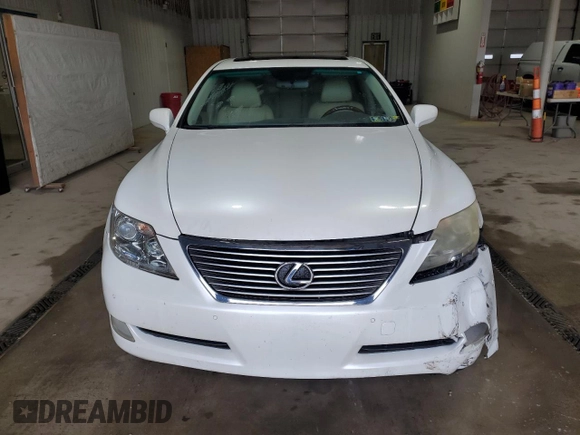 2009 Lexus LS 460 with VIN JTHCL46F695002017, listed as a Copart auction lot 50316845 with 155,715 mi miles and Salvage Title. Bid and sale history available at DreamBid. Image 5.