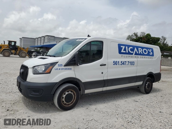 2023 Ford Transit Cargo with VIN 1FTBR1Y80PKA68280, listed as a Copart auction lot 60612605 with 39,016 mi miles and Salvage title. Bid and sale history available at DreamBid. Image 1.