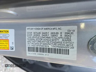 2019 Honda Accord EX-L with VIN 1HGCV2F57KA018314, listed as a Copart auction lot 63866865 with 76,598 mi miles and Clean title. Bid and sale history available at DreamBid. Image 10.