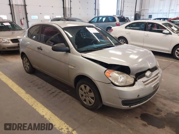 2008 Hyundai Accent GS with VIN KMHCM36C78U066341, listed as a IAAI auction lot 41377961 with 354,357 mi miles. Bid and sale history available at carsss.com. Image 1.