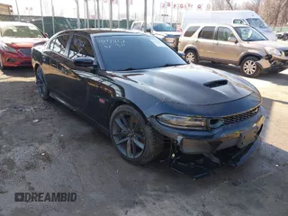 2019 Dodge Charger Scat Pack with VIN 2C3CDXGJXKH558871, listed as a IAAI auction lot 41771662 with 25,402 mi miles and . Bid and sale history available at DreamBid. Image 1.