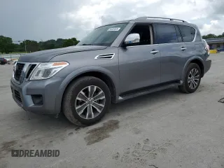 2019 Nissan Armada SL z VIN JN8AY2ND5KX009117, wystawiony jako Copart lot #56822525 z przebiegiem 108 598 mil mil oraz Szkoda całkowita • Salvage title. Historia ofert i sprzedaży dostępna na DreamBid. Obrazek 1.