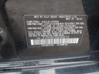 2016 Subaru Crosstrek Premium with VIN JF2GPABC9G8346519, listed as a IAAI auction lot 41880406 with 169,330 mi miles. Bid and sale history available at carsss.com. Image 9.
