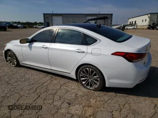 2015 Hyundai Genesis 3.8L with VIN KMHGN4JE9FU030497, listed as a Copart auction lot 58229074 with 166,236 mi miles and Salvage Title. Bid and sale history available at carsss.com. Image 2.