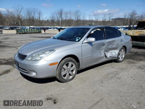 2005 Lexus ES 330 with VIN JTHBA30G755085948, listed as a Copart auction lot 52177045 with 162,990 mi miles and Salvage Title. Bid and sale history available at carsss.com. Image 1.
