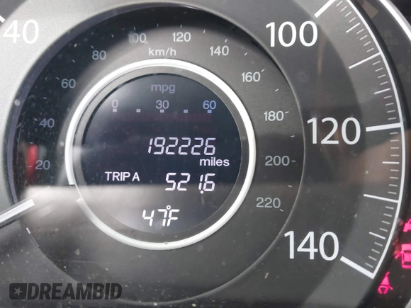 2012 Honda CR-V EX-L with VIN 2HKRM4H78CH608280, listed as a IAAI auction lot 41660971 with 192,226 mi miles. Bid and sale history available at carsss.com. Image 15.