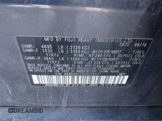 2017 Subaru Outback Premium с VIN 4S4BSACC5H3230377, выставлен на аукционе IAAI как лот 41664945 с пробегом 185 046 миль миль и . История ставок и продаж доступна на DreamBid. Изображение 9.