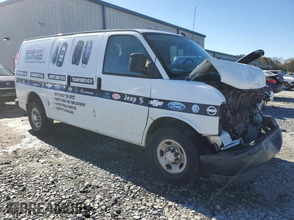 2018 Chevrolet Express Cargo with VIN 1GCWGAFG4J1338495, listed as a Copart auction lot 88013295 with 141,681 mi miles and Salvage title. Bid and sale history available at DreamBid. Image 4.