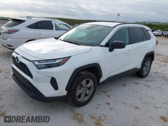 2023 Toyota RAV4 Hybrid LE with VIN 4T3LWRFV0PU090100, listed as a IAAI auction lot 40642261 with 1 mi miles. Bid and sale history available at carsss.com. Image 2.