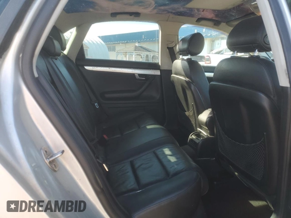 2007 Audi A4 2.0T with VIN WAUAF78E57A017762, listed as a Copart auction lot 50234585 with 159,666 mi miles and Salvage Title. Bid and sale history available at carsss.com. Image 10.