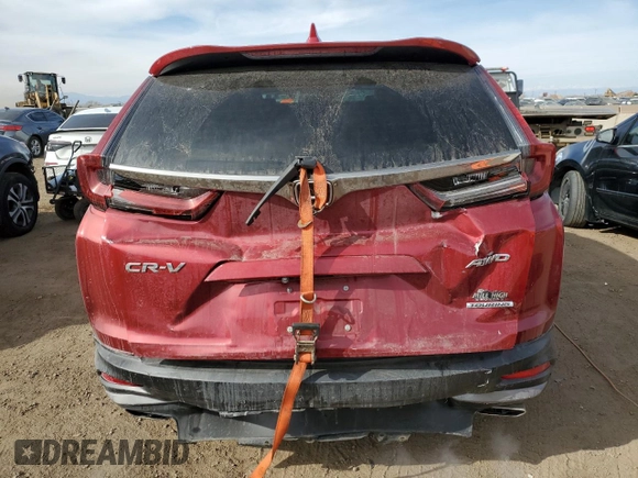 2022 Honda CR-V Touring with VIN 7FARW2H93NE026545, listed as a Copart auction lot 44416765 with 30,843 mi miles and Salvage Title. Bid and sale history available at carsss.com. Image 6.