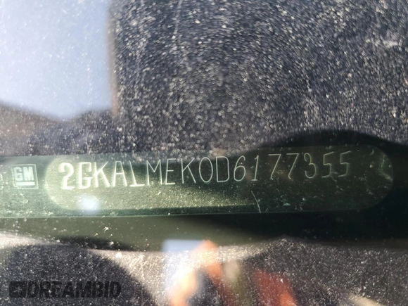2013 GMC Terrain SLE with VIN 2GKALMEK0D6177355, listed as a Copart auction lot 54098135 with 121,105 mi miles and Salvage title. Bid and sale history available at DreamBid. Image 13.