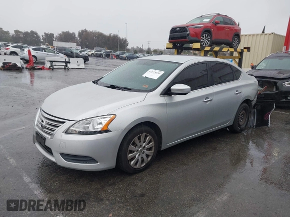 2014 Nissan Sentra S with VIN 3N1AB7AP0EY242497, listed as a IAAI auction lot 41573653 with 89,500 mi miles and . Bid and sale history available at DreamBid. Image 2.