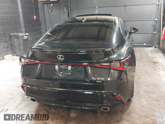 2024 Lexus IS 350 F Sport with VIN JTHGZ1E23R5036655, listed as a IAAI auction lot 40898566 with 2,724 mi miles and . Bid and sale history available at DreamBid. Image 16.