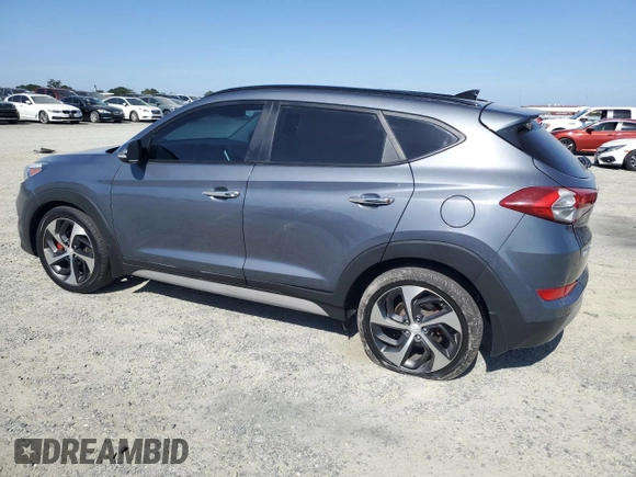 2017 Hyundai Tucson Sport z VIN KM8J33A28HU371193, wystawiony jako Copart lot #59004765 z przebiegiem 186 180 mil mil oraz Czysty tytuł • Clean title. Historia ofert i sprzedaży dostępna na DreamBid. Obrazek 2.