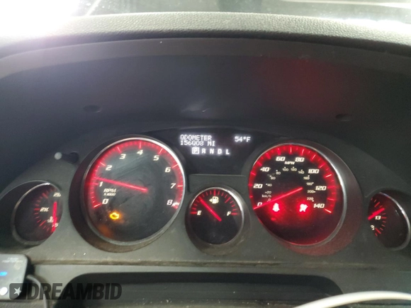 2008 GMC Acadia SLT2 with VIN 1GKEV33708J160889, listed as a Copart auction lot 48590395 with 156,008 mi miles and Salvage Title. Bid and sale history available at DreamBid. Image 9.