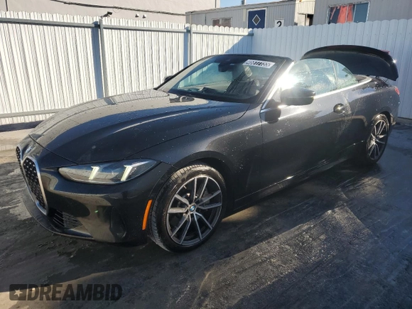 2025 BMW 4 Series 430i with VIN WBA33DB08SCS19960, listed as a Copart auction lot 46817155 with 20,108 mi miles and Clean Title. Bid and sale history available at carsss.com. Image 1.