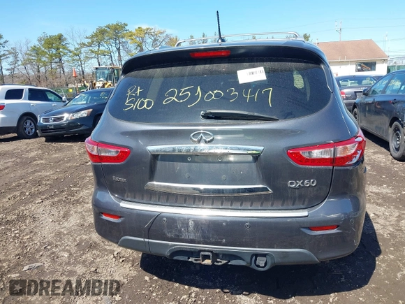 2014 Infiniti QX60 with VIN 5N1AL0MM7EC501977, listed as a IAAI auction lot 41942891 with Not Provided miles. Bid and sale history available at carsss.com. Image 15.