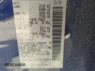 2017 Nissan Rogue SL z VIN 5N1AT2MT7HC757883, wystawiony jako Copart lot #53951325 z przebiegiem 103 174 mil mil oraz Szkoda całkowita • Salvage title. Historia ofert i sprzedaży dostępna na DreamBid. Obrazek 13.