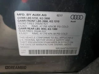2018 Audi SQ5 Premium Plus with VIN WA1A4AFY8J2008343, listed as a Copart auction lot 79238053 with 77,143 mi miles and . Bid and sale history available at DreamBid. Image 13.