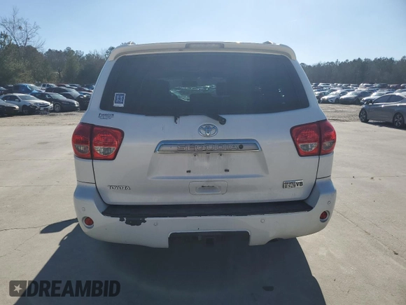 2008 Toyota Sequoia Platinum with VIN 5TDZY67A38S005767, listed as a Copart auction lot 43734955 with 274,995 mi miles and Salvage Title. Bid and sale history available at carsss.com. Image 6.