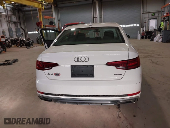 2019 Audi A4 Premium with VIN WAUDNAF47KA117328, listed as a IAAI auction lot 41634062 with 126,067 mi miles and . Bid and sale history available at DreamBid. Image 17.