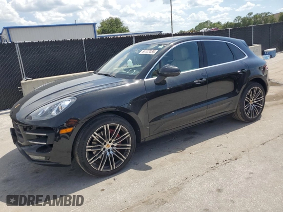 2016 Porsche Macan Turbo with VIN WP1AF2A53GLB94524, listed as a Copart auction lot 64172035 with 44,619 mi miles and Salvage title. Bid and sale history available at DreamBid. Image 1.