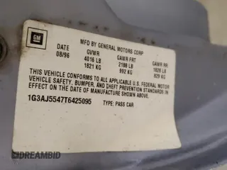 1996 Oldsmobile Cutlass Ciera with VIN 1G3AJ5547T6425095, listed as a Copart auction lot 44948715 with 168,084 mi miles and Salvage Title. Bid and sale history available at DreamBid. Image 12.
