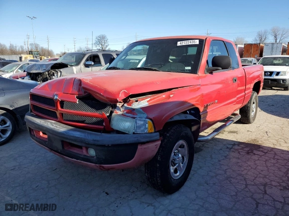 1998 Dodge Ram 1500 with VIN 3B7HF13Z7WG165209, listed as a Copart auction lot 42722435 with 172,347 mi miles and Salvage Title. Bid and sale history available at carsss.com. Image 1.
